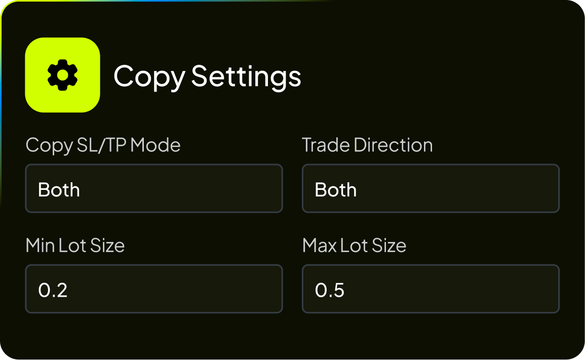 Flexible trade allocation for receiver accounts